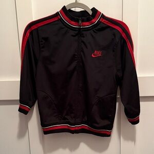 Nike Kids Jacket in Black with Red Stripes size 7